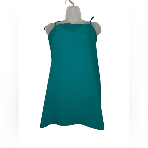 Amanda Uprichard Turquoise Roxi Bow Mini Dress Size Large - Picture 3 of 8